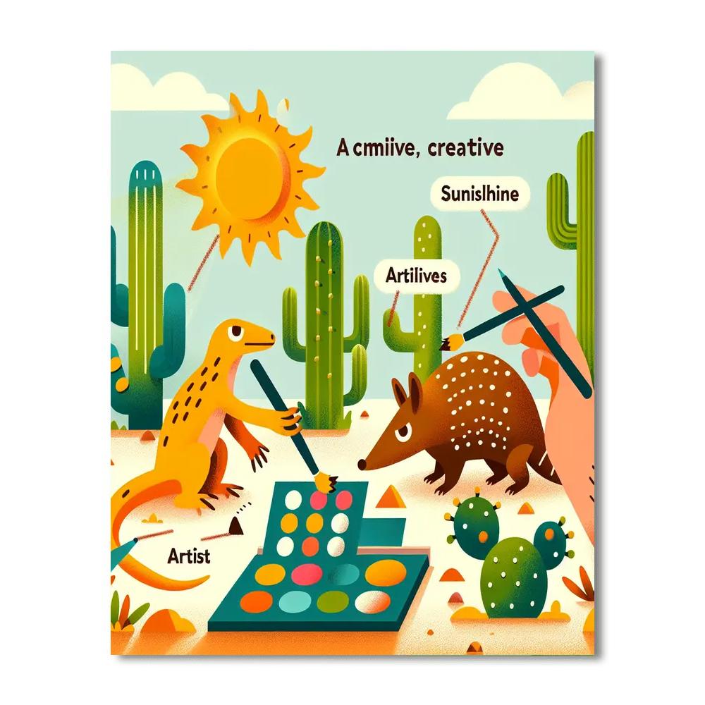 Creative Cactus Camp Numbered Painting Kits
