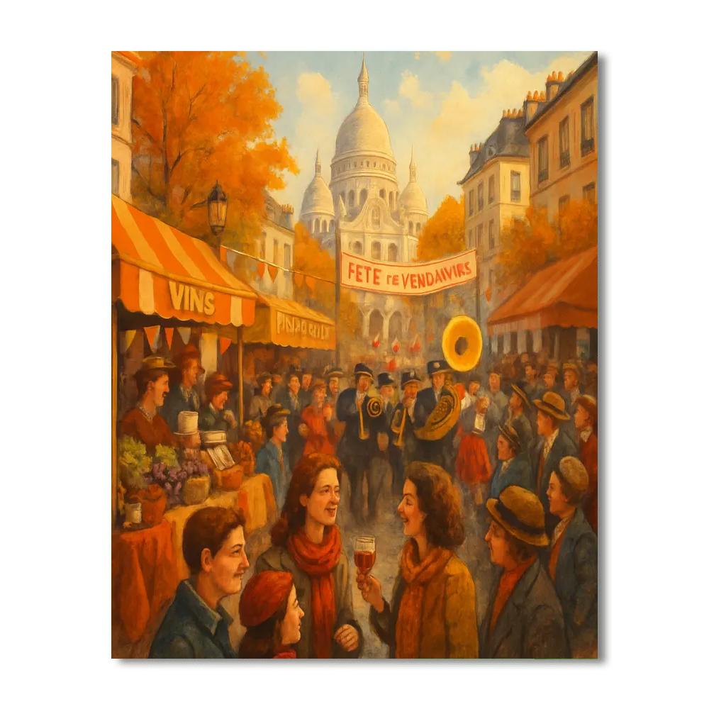 Fête De La Vendange - France Painting Number Kit