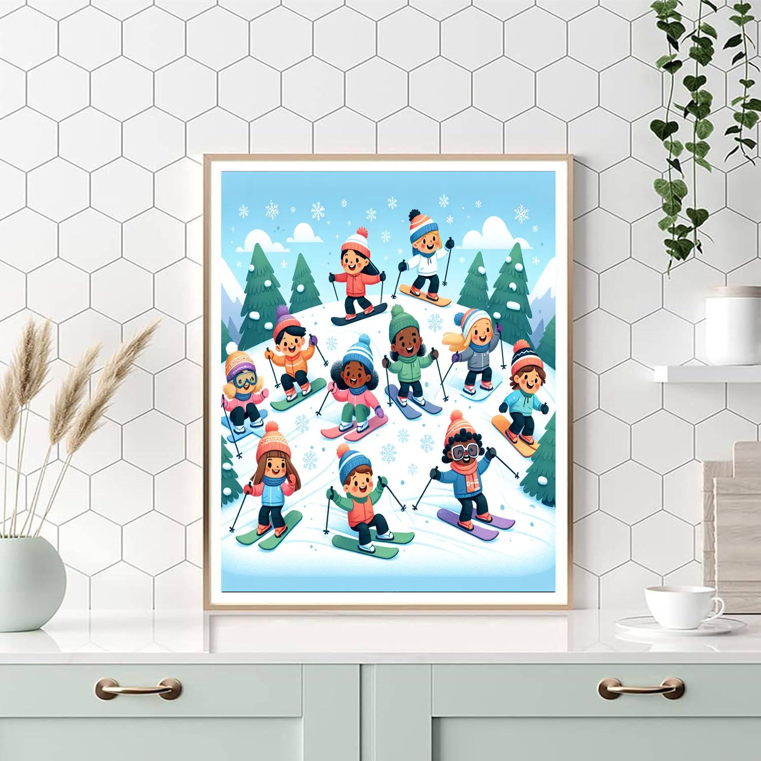 Arctic Snow Sports Festival Paint By Numbers