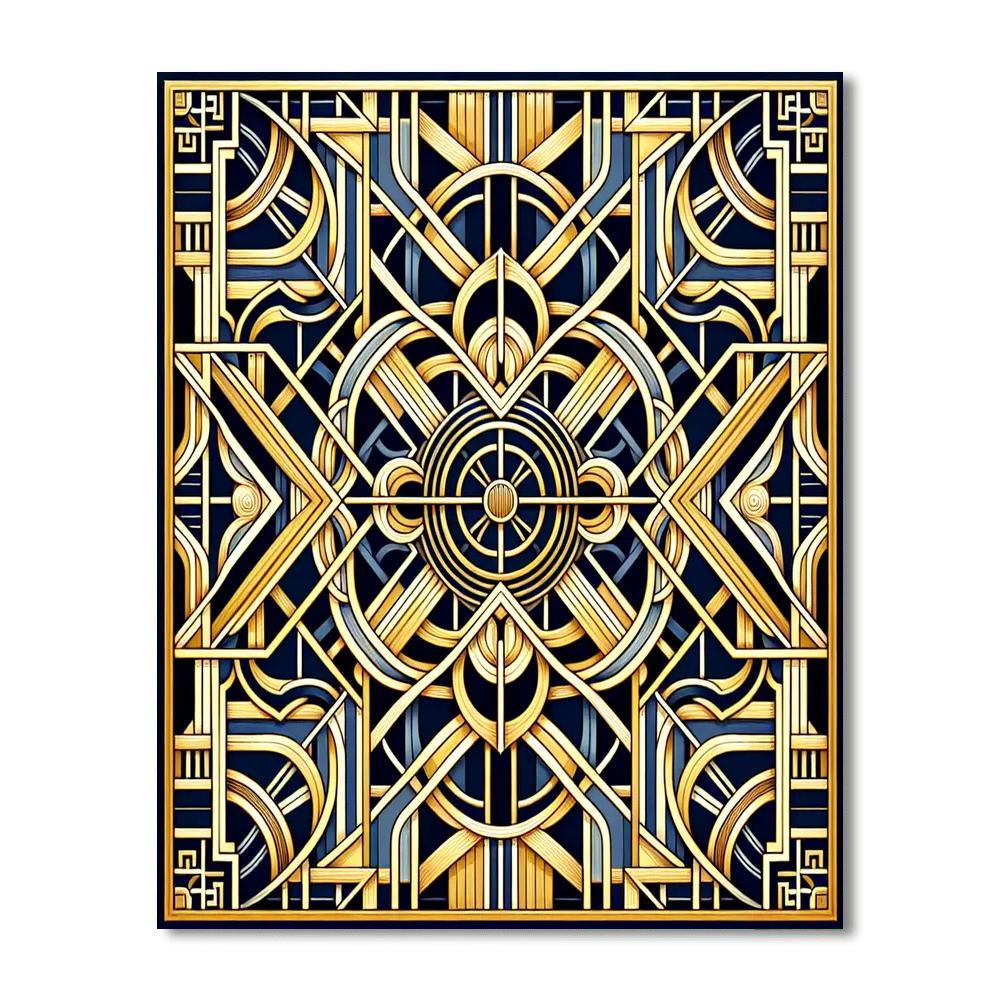 Golden Age Geometric Symmetry Numbered Painting Kits
