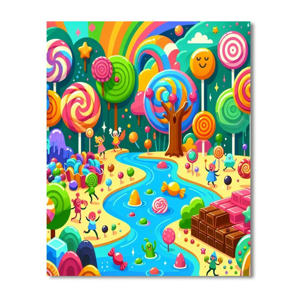 Charming Candy Adventure Number Painting