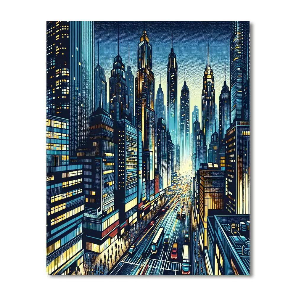 New York's Urban Energy DIY Paint By Numbers