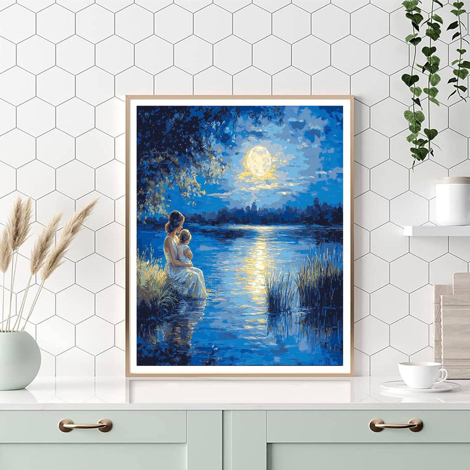 Moonlit Motherly Affection Paint By Numbers Kits