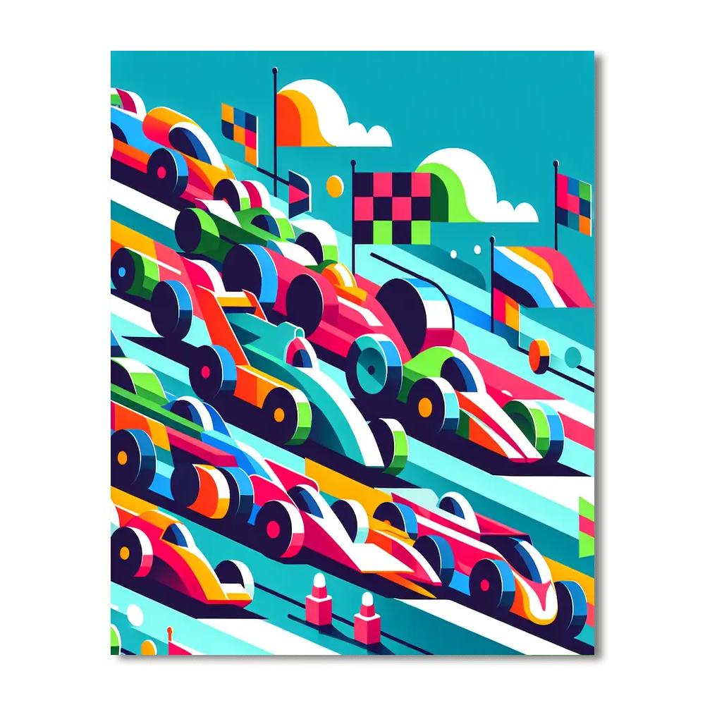 Rambunctious Racers Numbered Painting Kits
