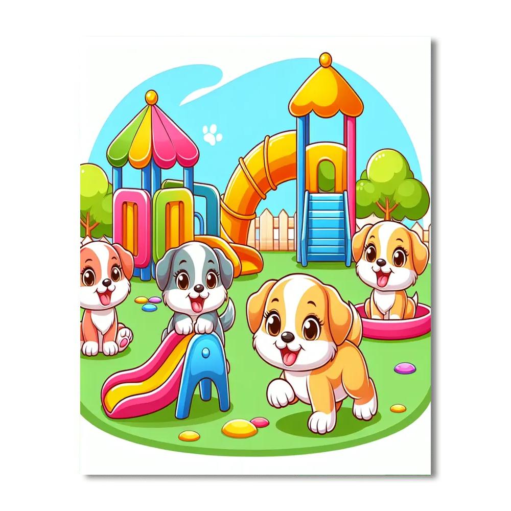 Puppy Pals Playground Number Painting