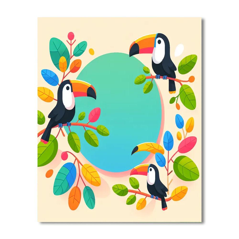 Tropical Toucan Hangout Numbered Painting Kits