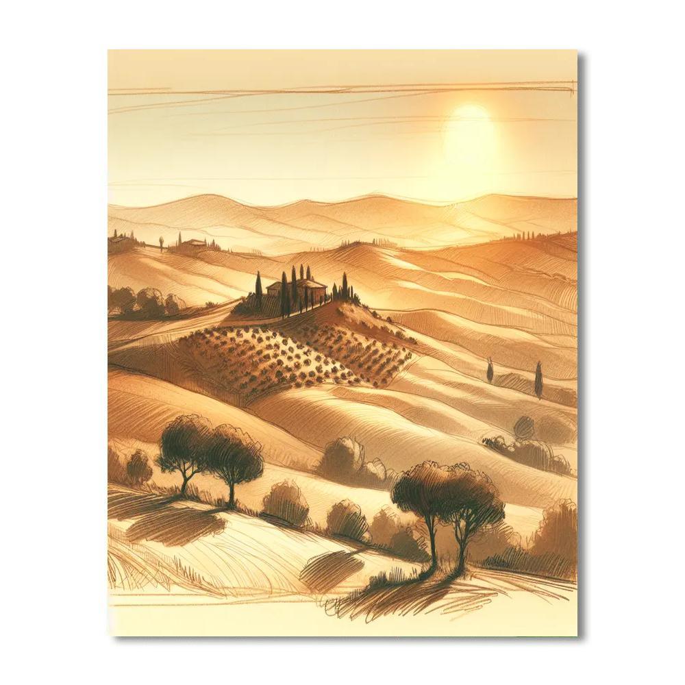 Morning In Tuscany Numbered Painting Kits