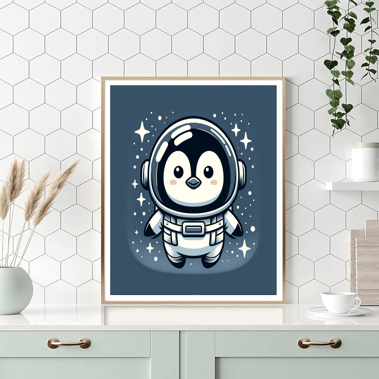 Astronaut Penguin Painting By Numbers Kit