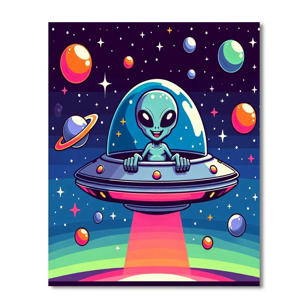 Alien Space Explorers Painting By Numbers Kit