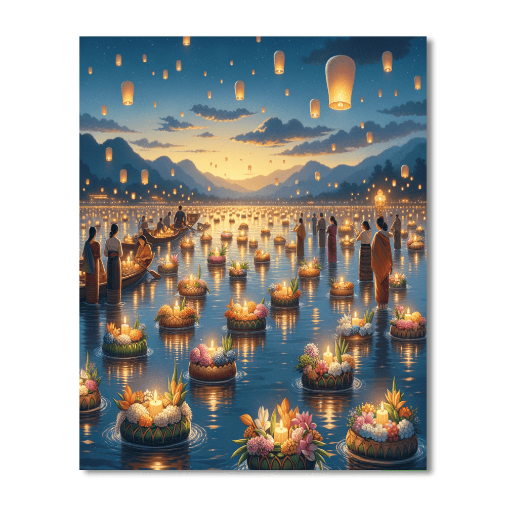 Loi Krathong - Thailand Paint By Numbers