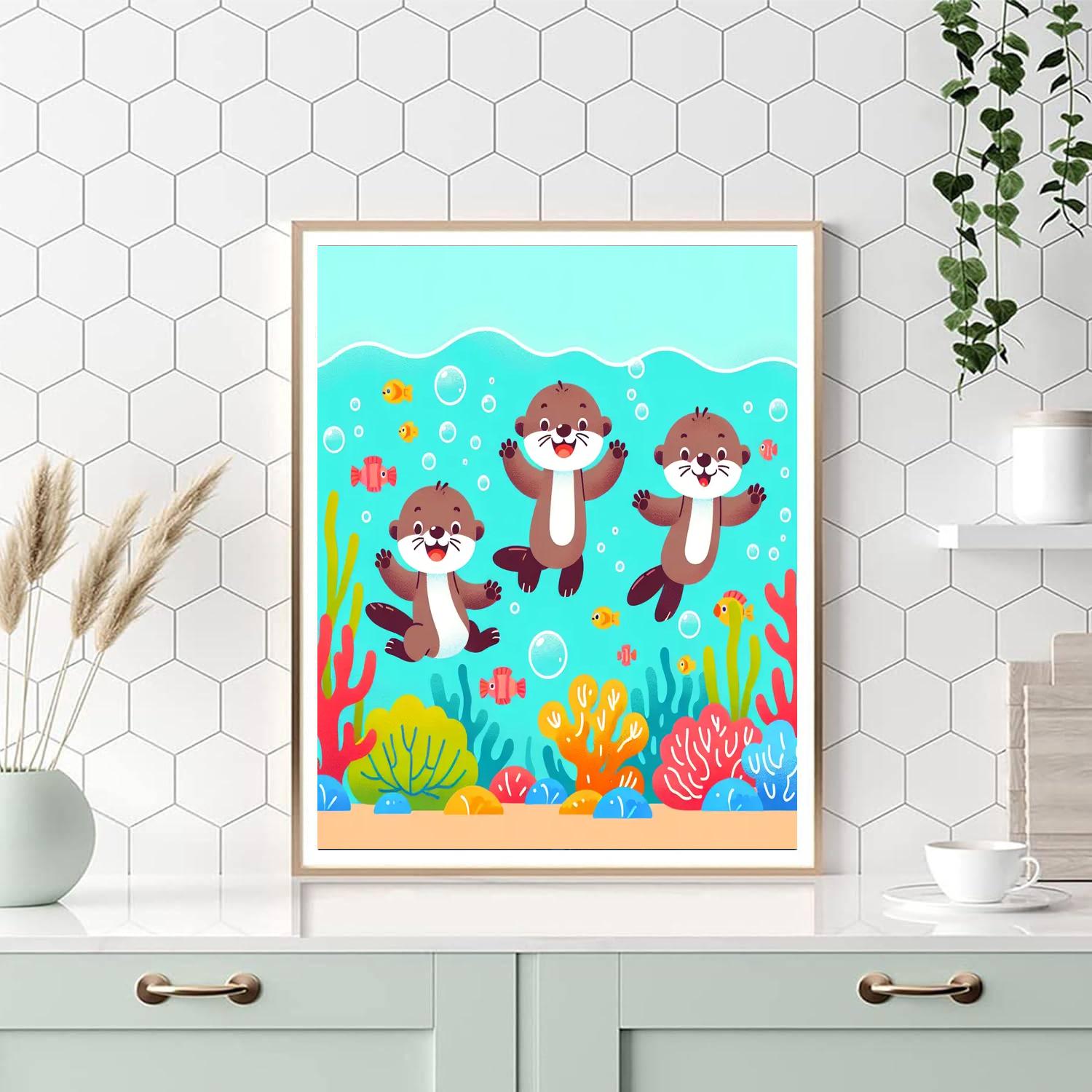 Oceanic Otter Odyssey Painting Number Kit