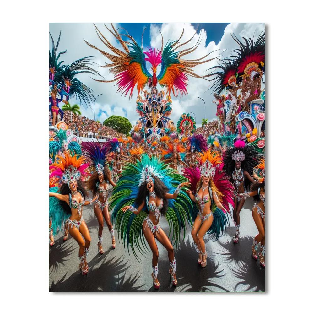 Tenerife Carnival - Santa Cruz De Tenerife Number Painting