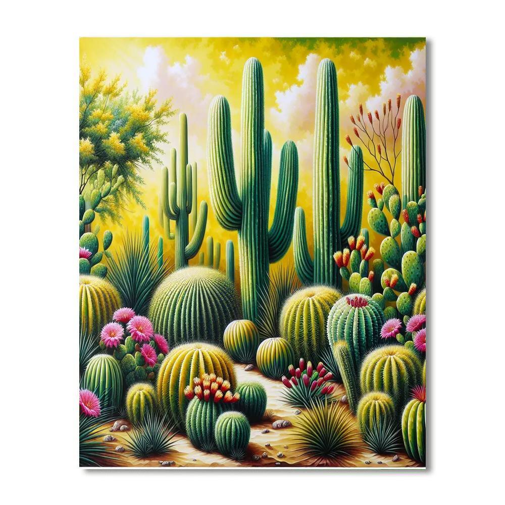 Cactus Paradise Paint By Numbers