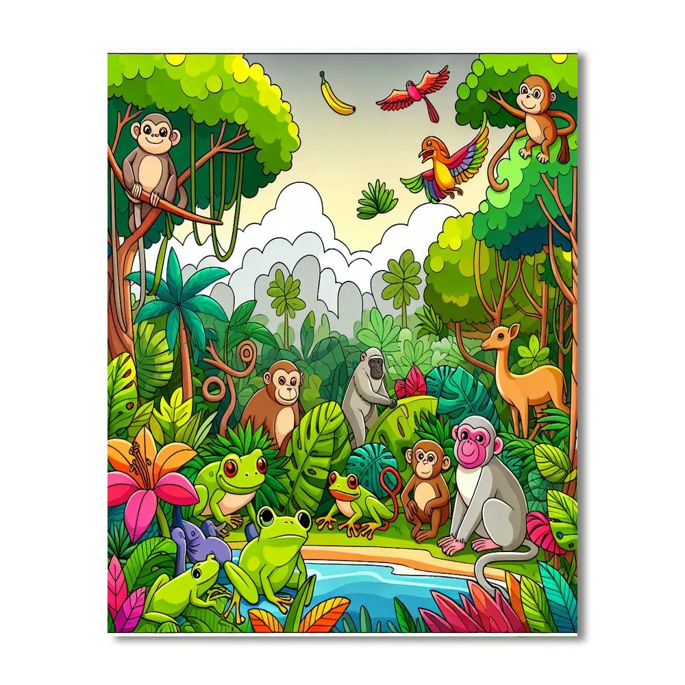Mystic Rainforest Expedition Paint By Numbers Kits