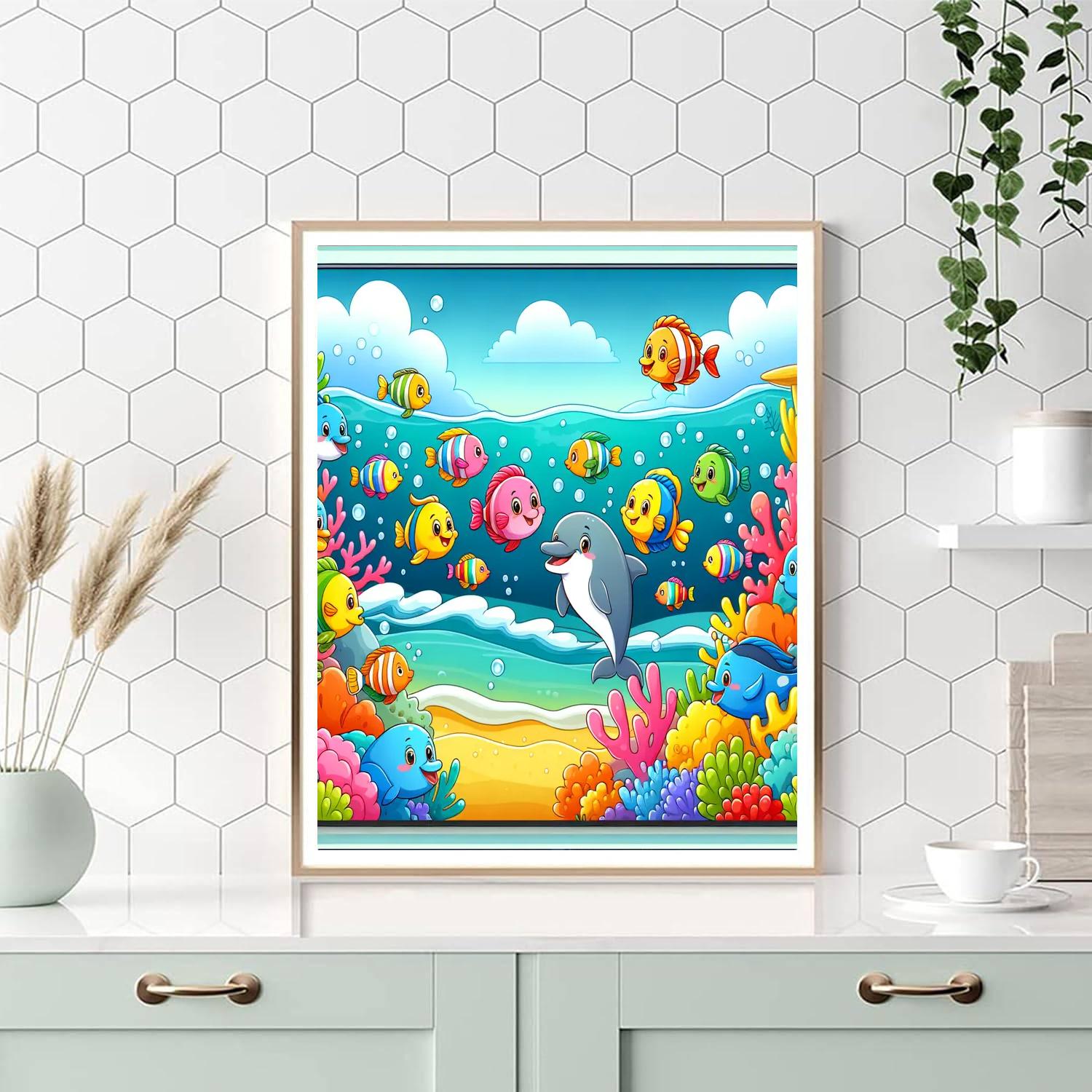 Underwater World Explorers Number Painting