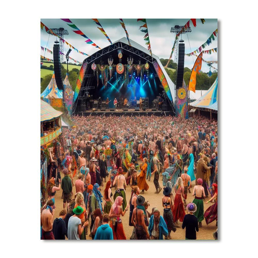 The Glastonbury Festival Numbered Painting Kits