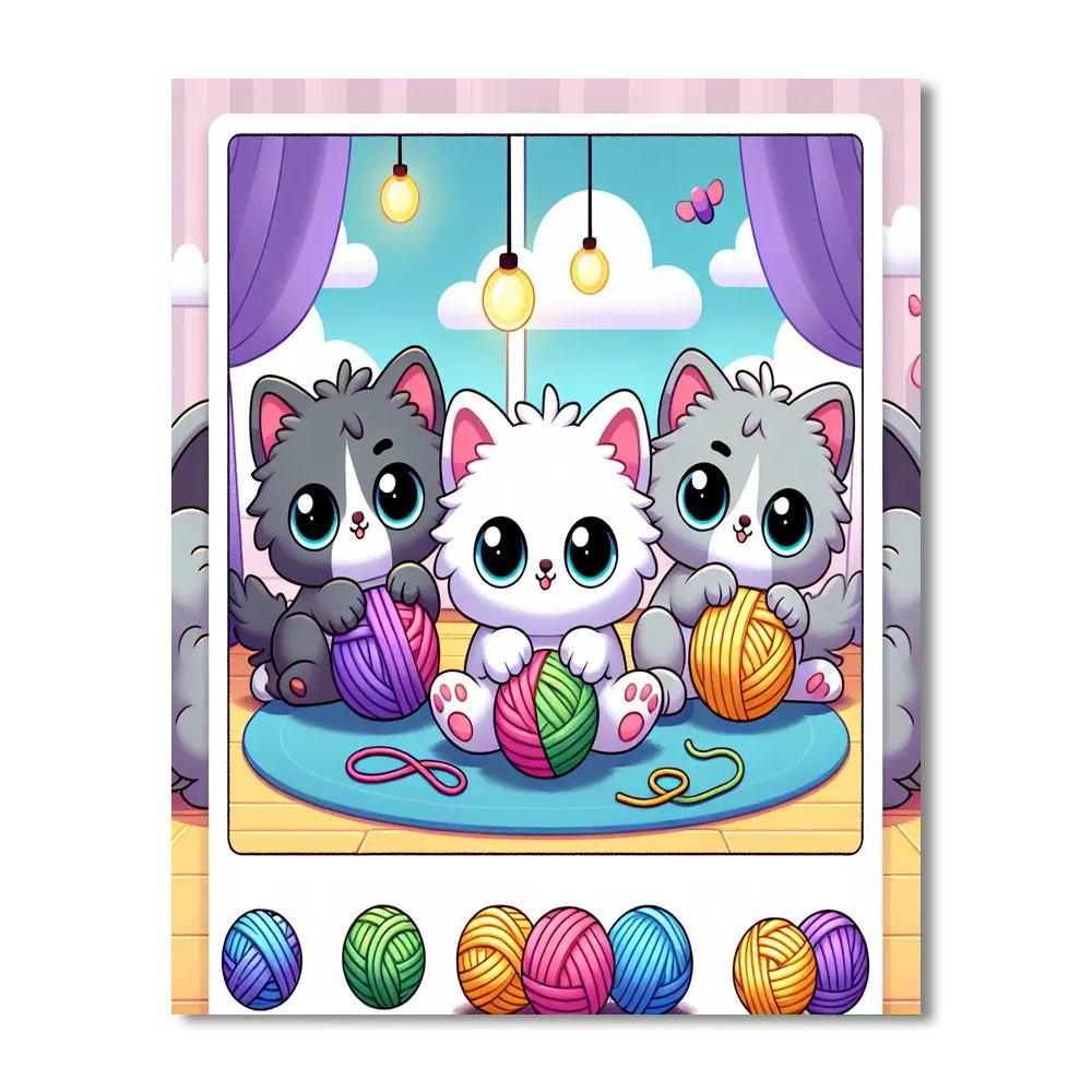 Cute Little Kittens Paint By Numbers Kits