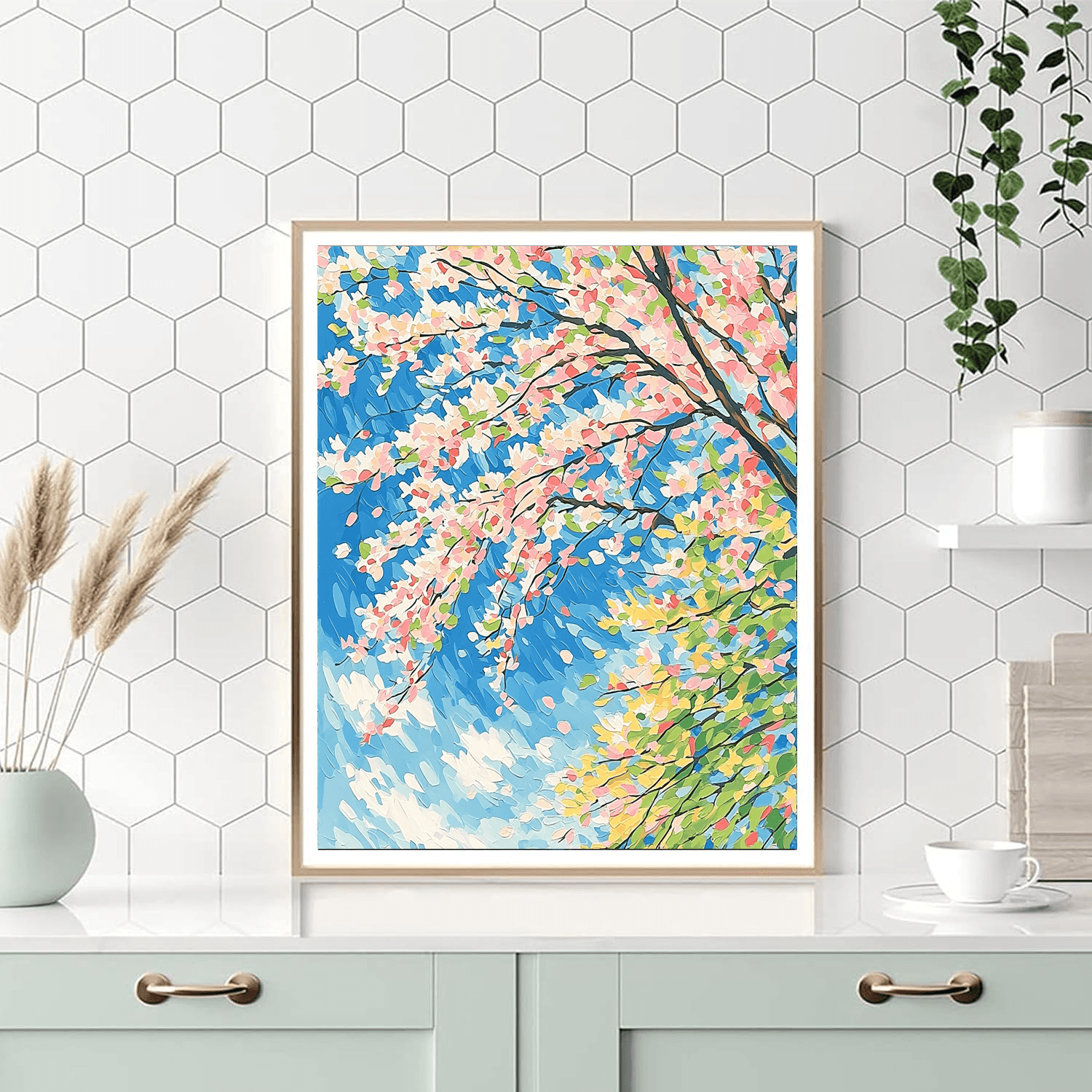 Georgia O'Keeffe Inspired Breezy Blossoms  Paint By Numbers