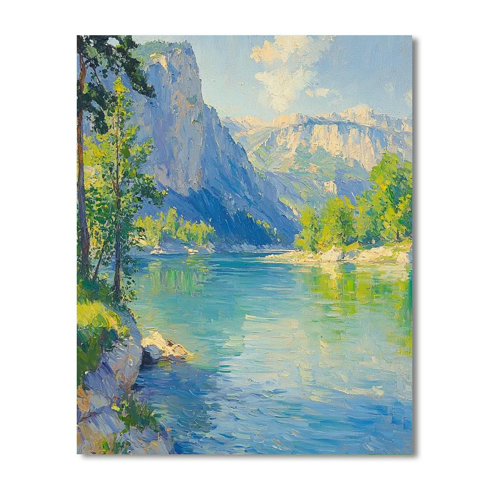 Paul Cézanne Inspired Calm River Path  Painting By Numbers Kit