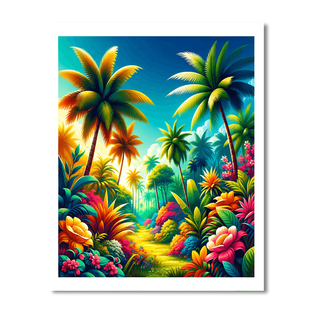 Delightful Tropical Paradise DIY Paint By Numbers
