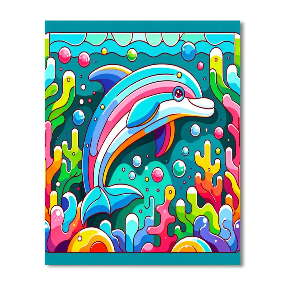 Undersea Kingdom Dolphin Numbered Painting Kits