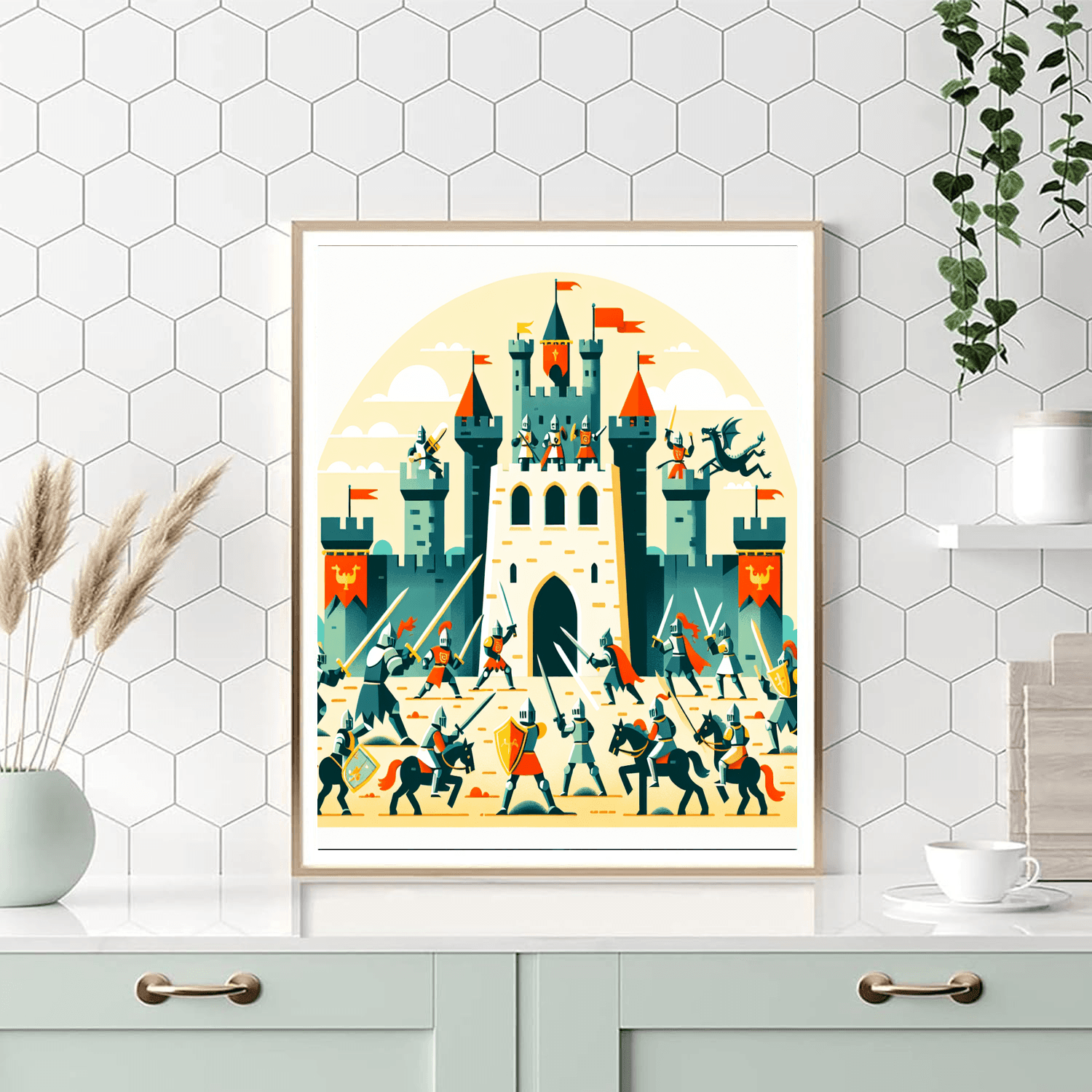 Fantasy Castle Siege Painting By Numbers Kit