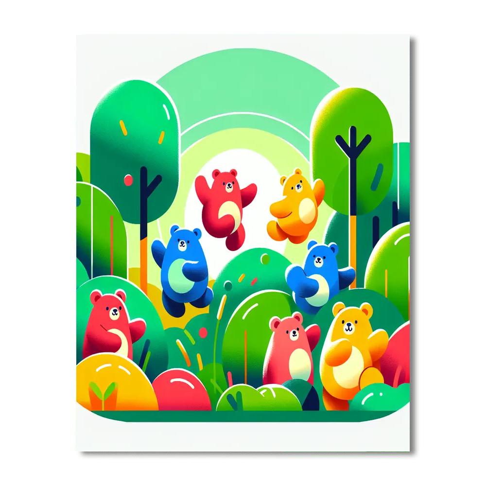 Bouncy Bear Bonanza Numbered Painting Kits