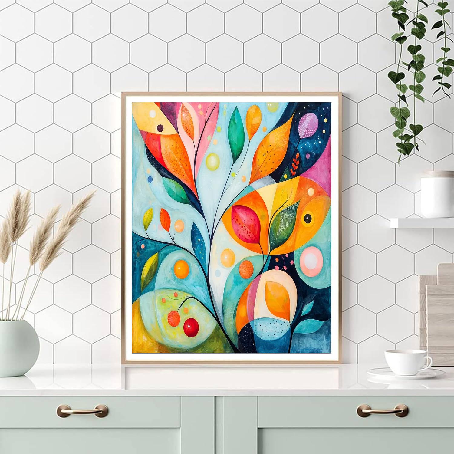 Paul Klee Inspired Radiant Whimsy  Painting Number Kit