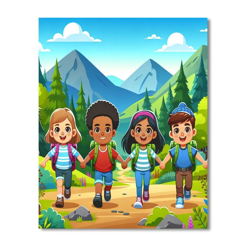 Mountain Hike Journey Paint By Number