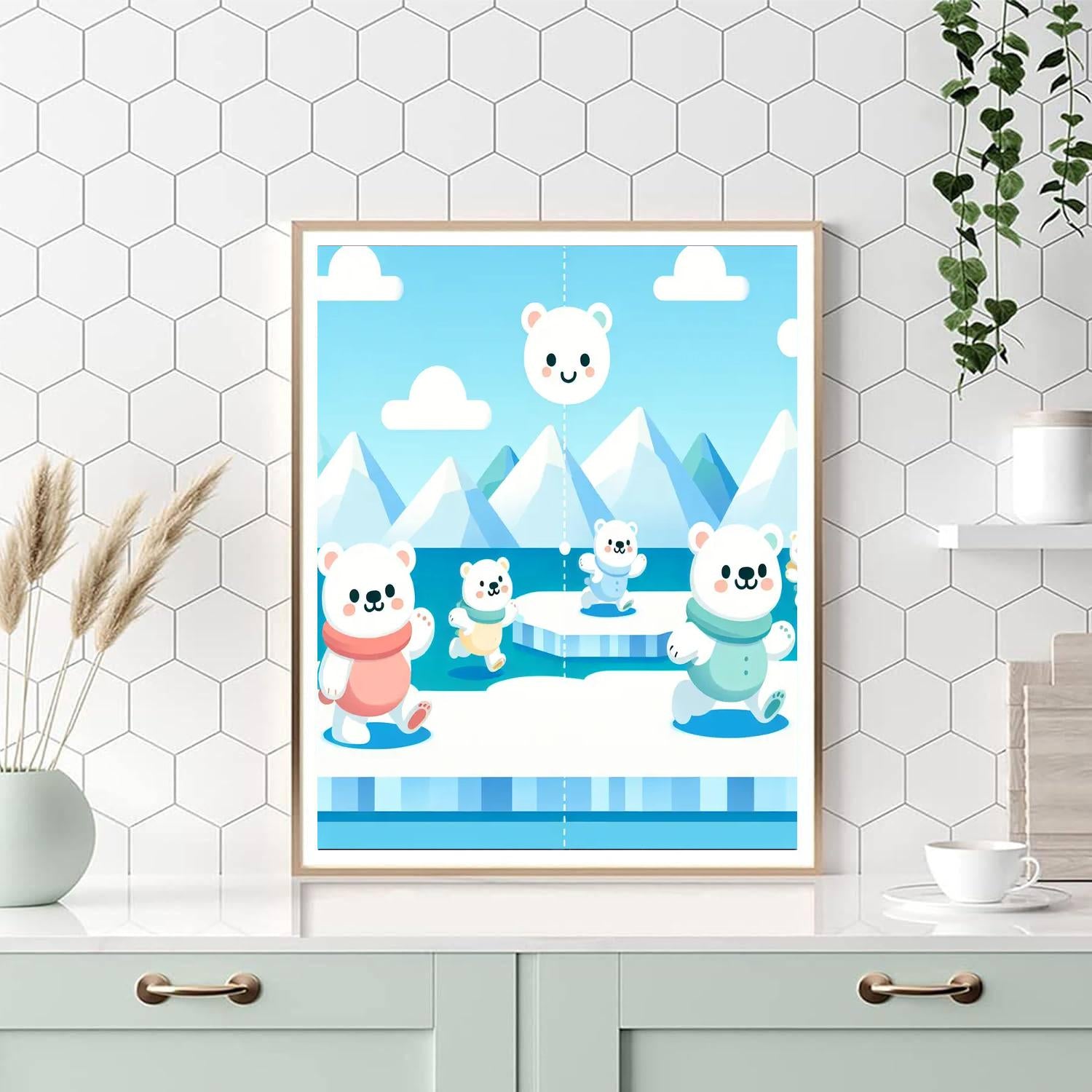 Polar Bear Ice Cap Adventure Paint By Numbers