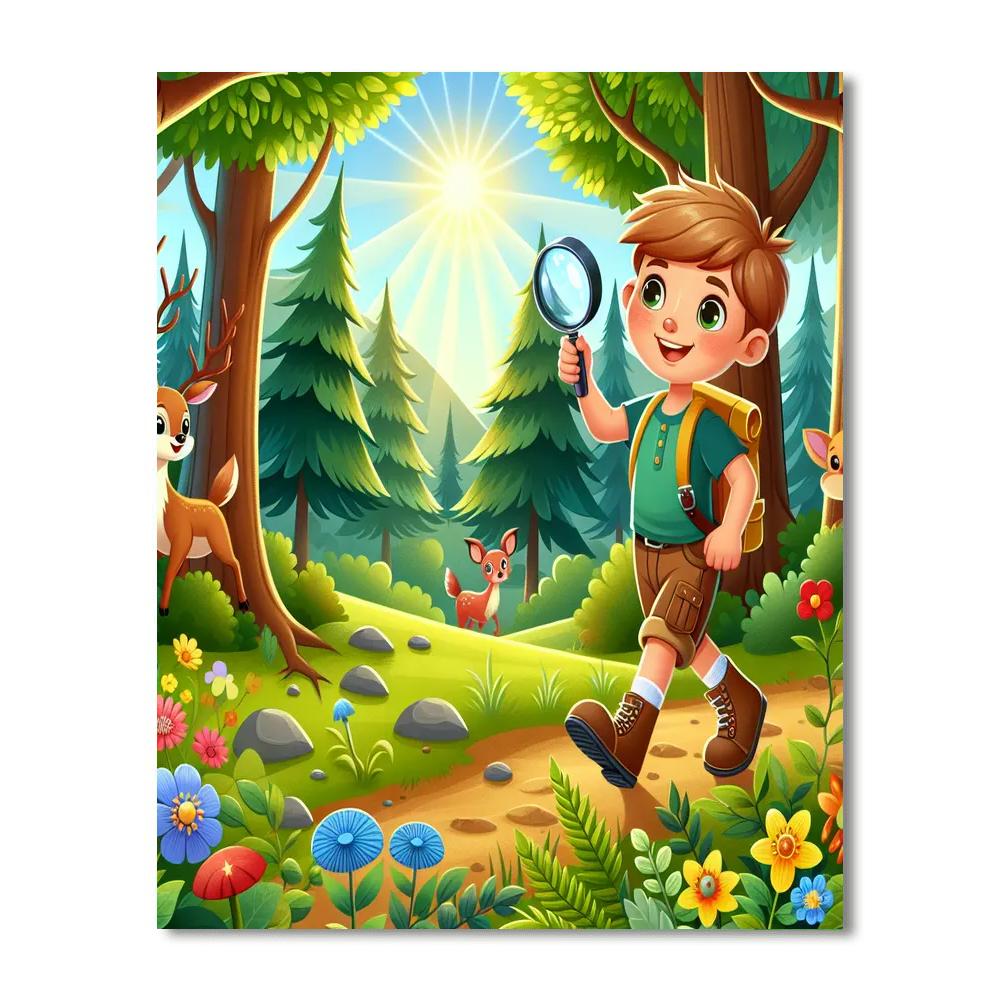 Secret Forest Discovery Painting Number Kit