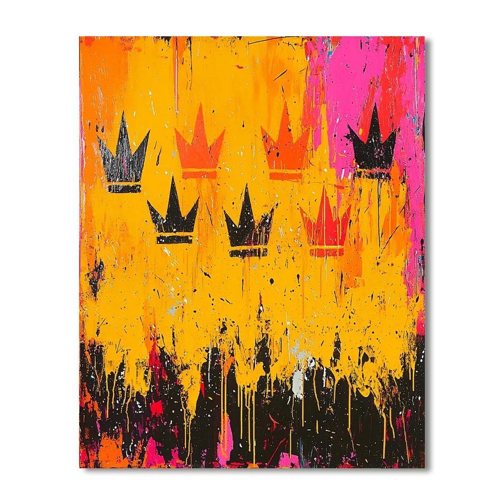 Jean-Michel Basquiat Inspired Crowned Emotions  Paint By Numbers Kits