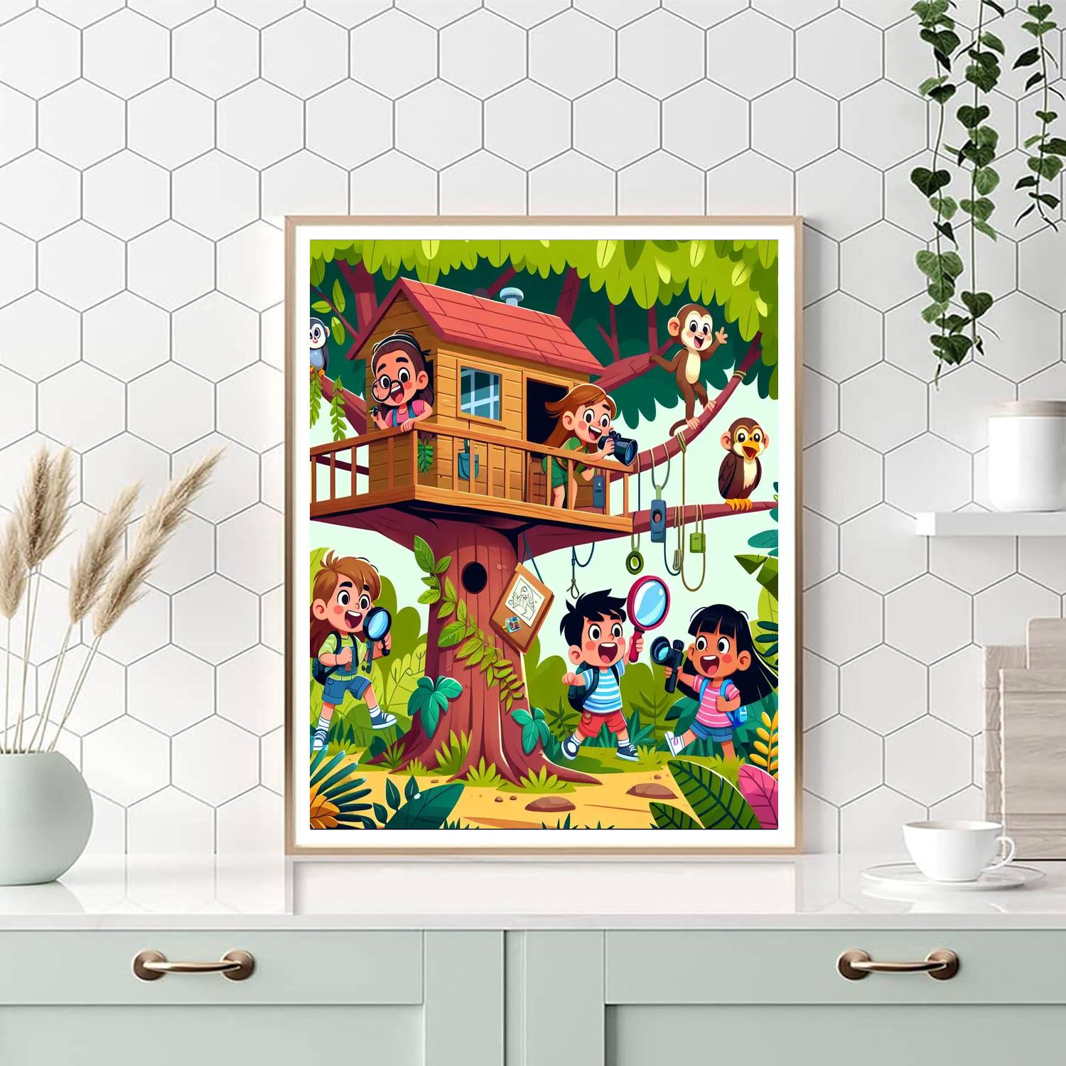 Treehouse Jungle Explorers Paint By Numbers