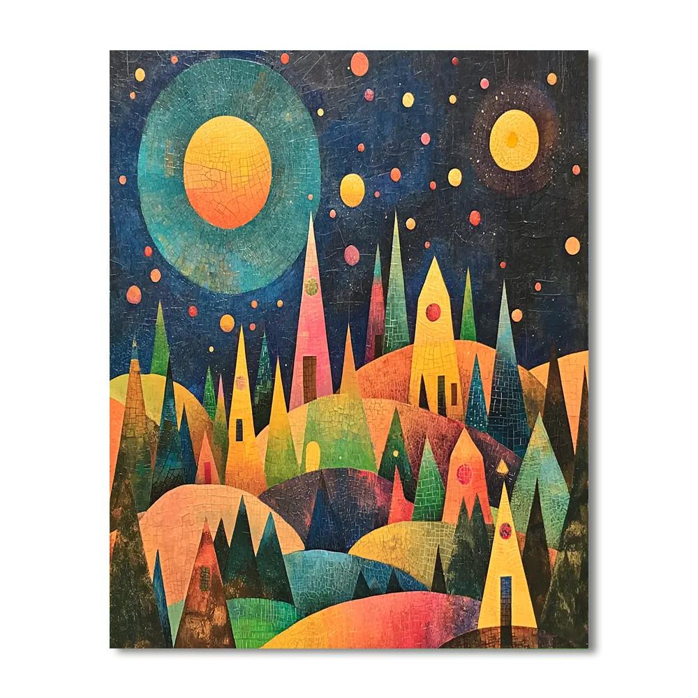 Paul Klee Inspired Imaginary Vistas  Numbered Painting Kits