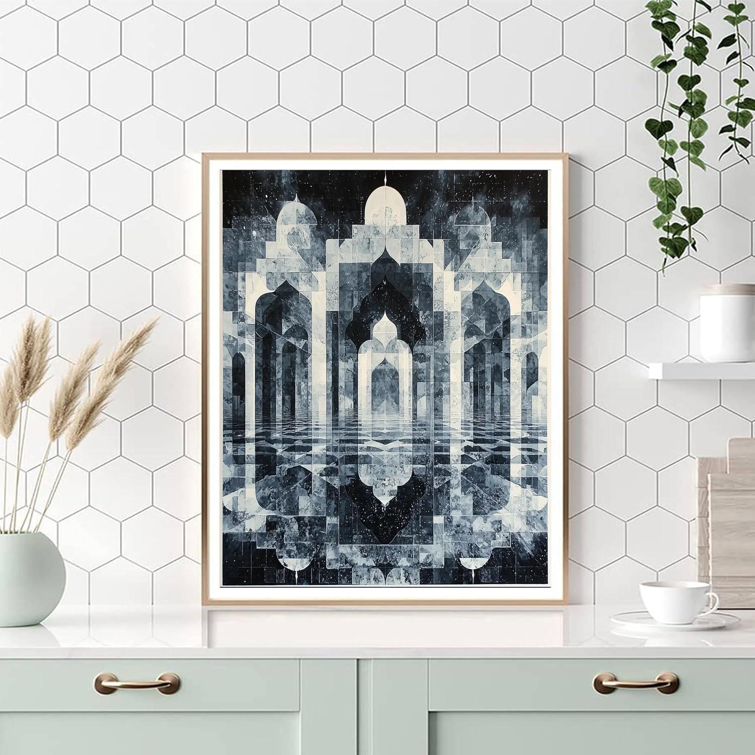 M.C. Escher Inspired Geometric Echoes  Numbered Painting Kits