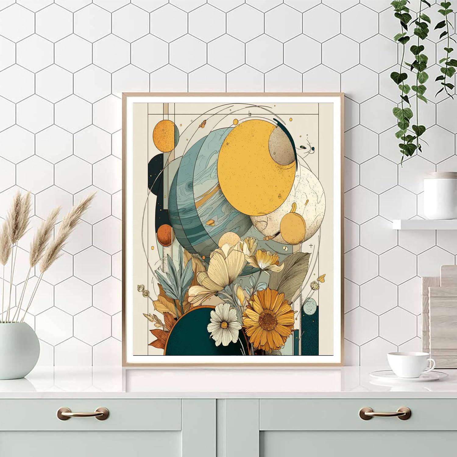 Michelangelo Inspired Michelangelo's Cosmic Creation  Paint By Number