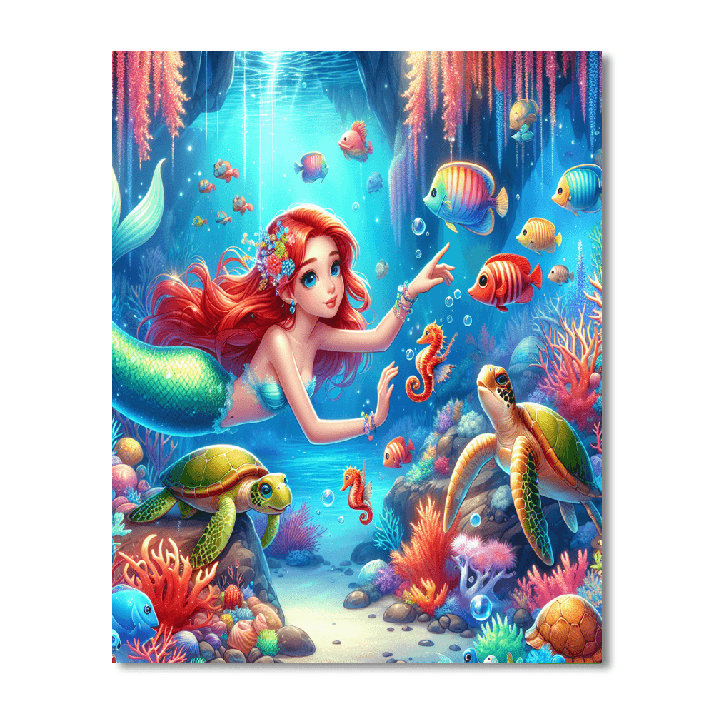Little Mermaid's Ocean Adventure Paint By Number