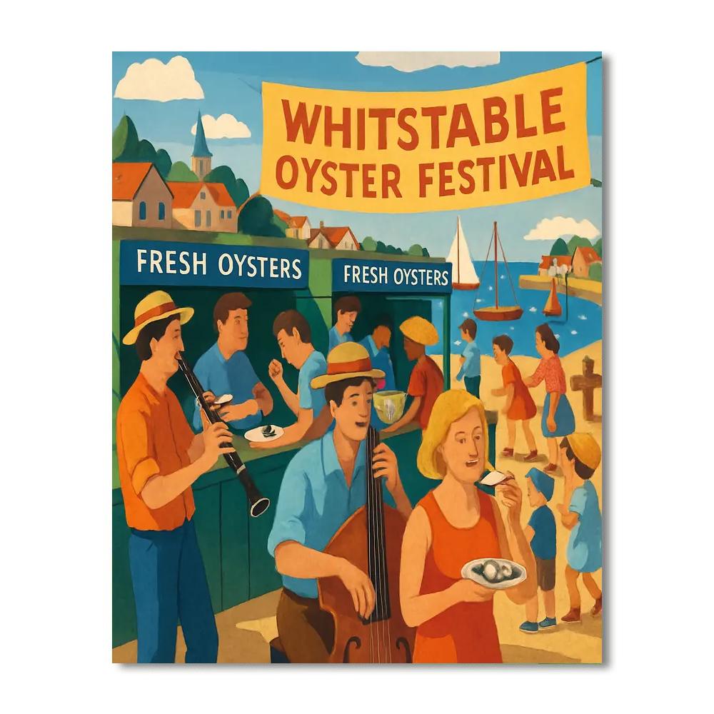 Whitstable Oyster Festival - Uk Paint By Numbers Kits