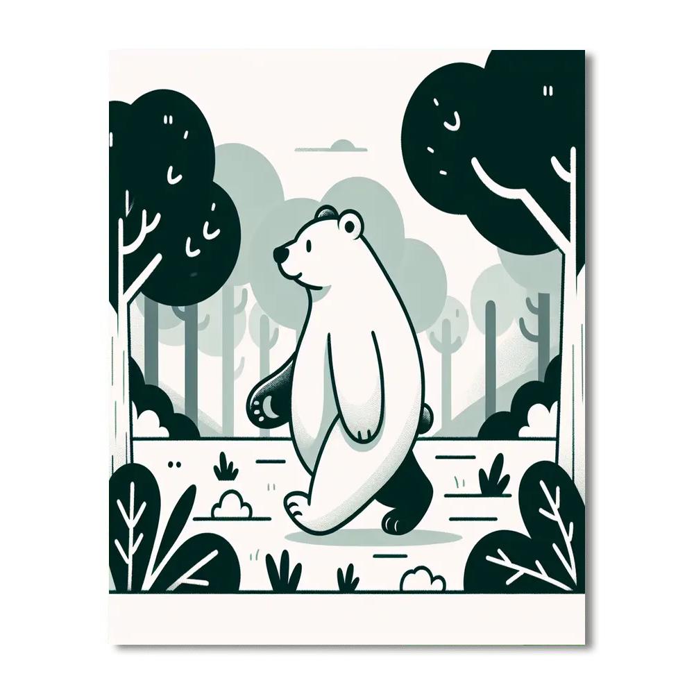 Friendly Bear Adventure Paint By Numbers Kits