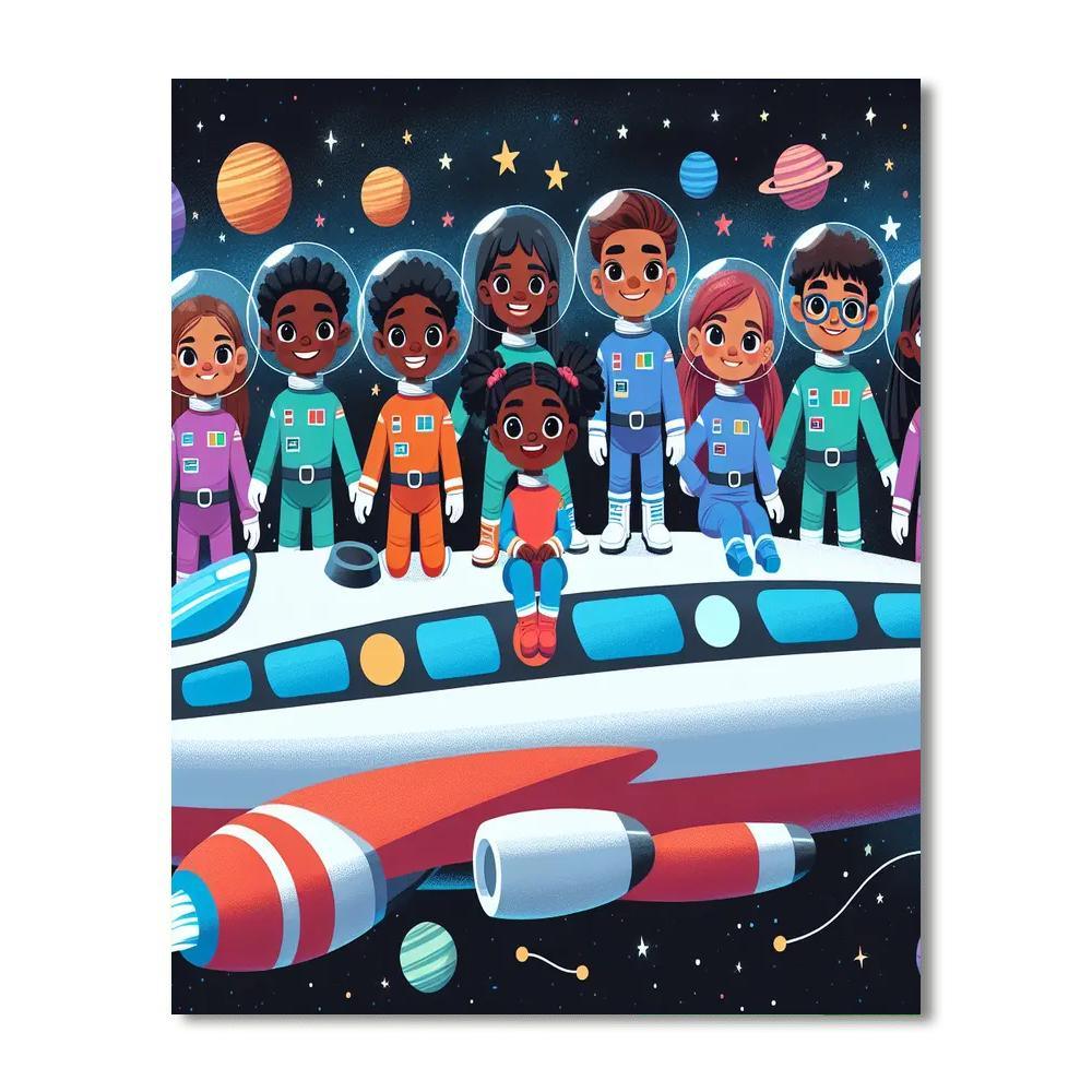 Space Ranger Quest Paint By Numbers Art