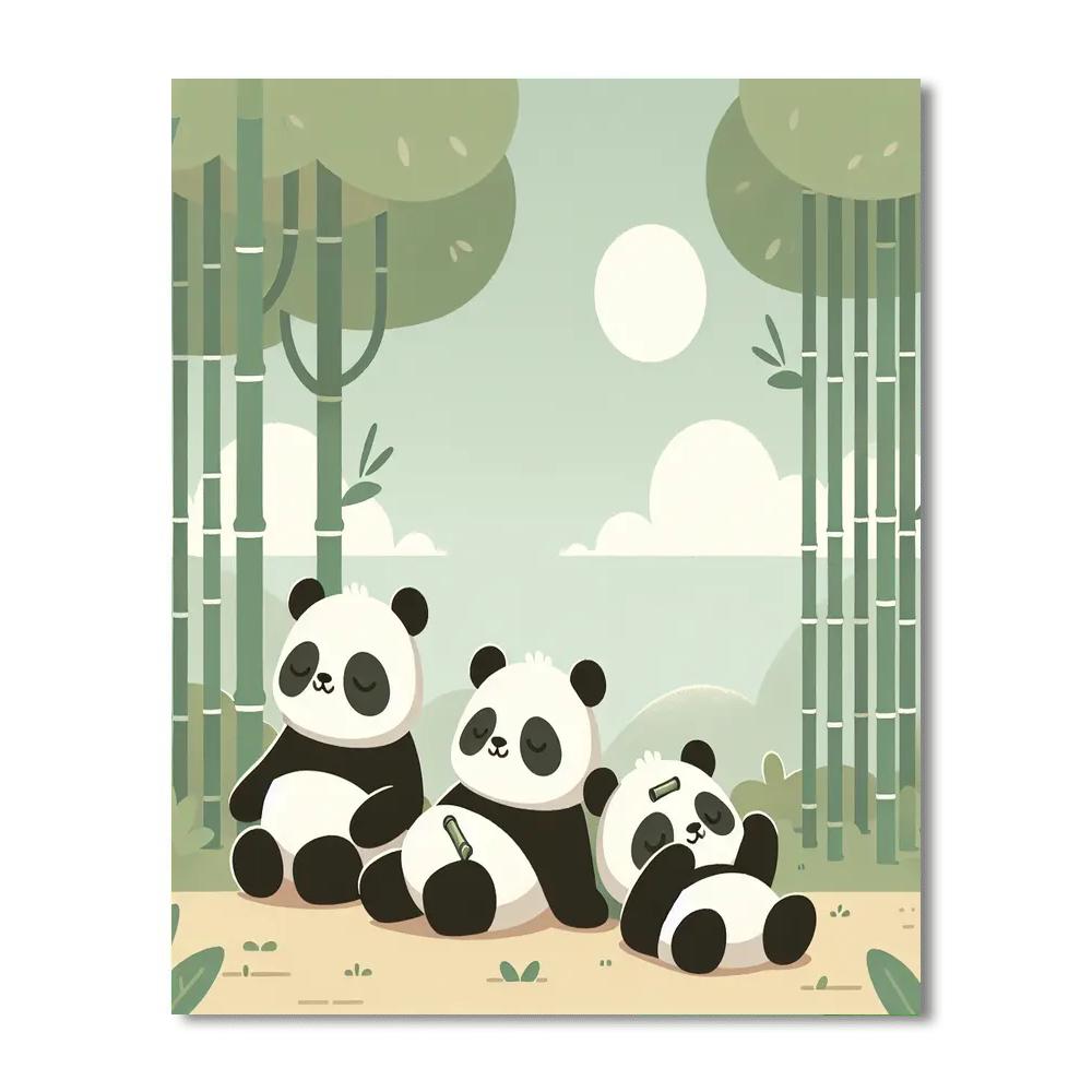 Peaceful Panda Grove Numbered Painting Kits