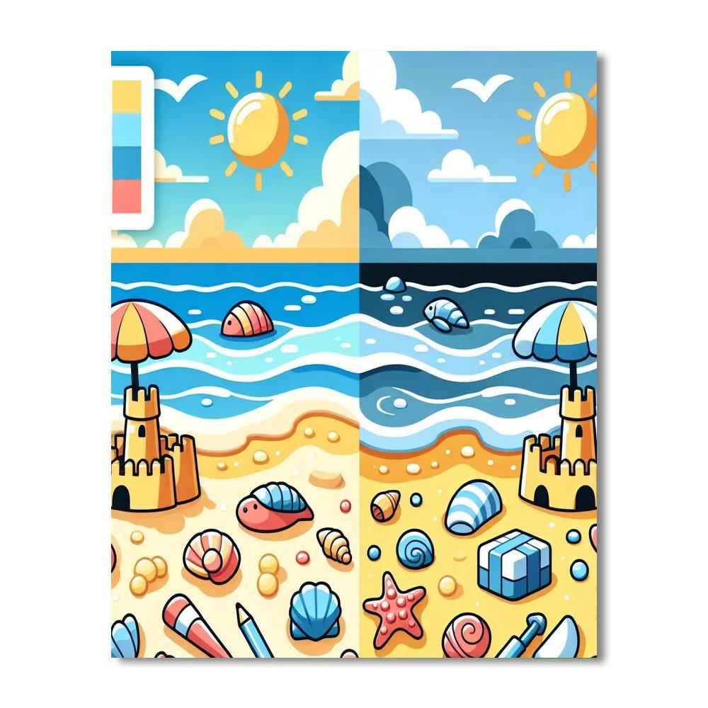 Beach Day Adventure Numbered Painting Kits