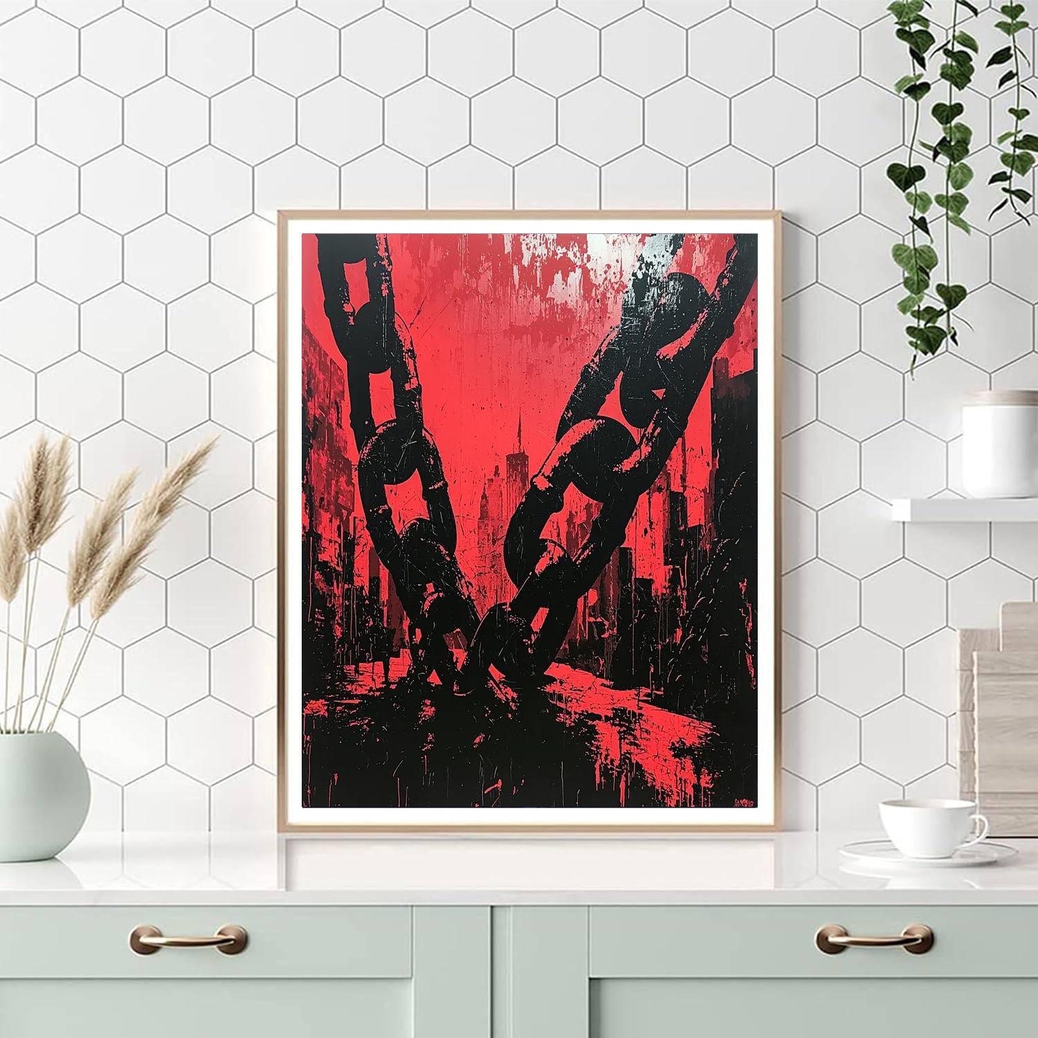 Banksy Inspired The Chains We Bear  DIY Paint By Numbers