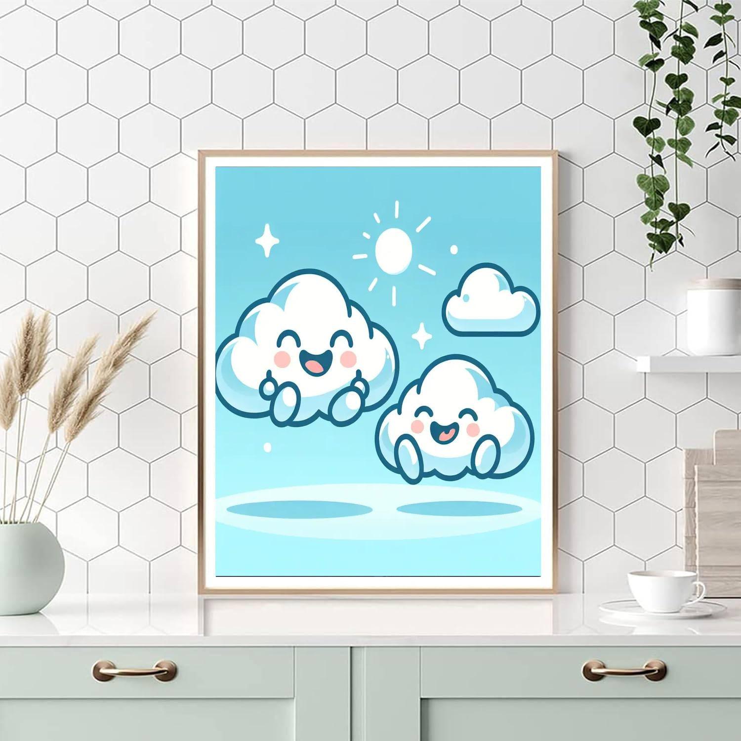Happy Cloud Family Painting By Numbers Kit