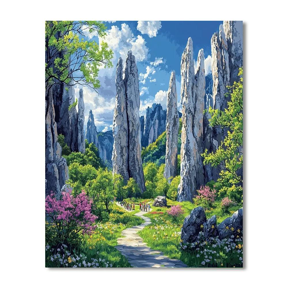 Shilin Stone Forest Paint By Number