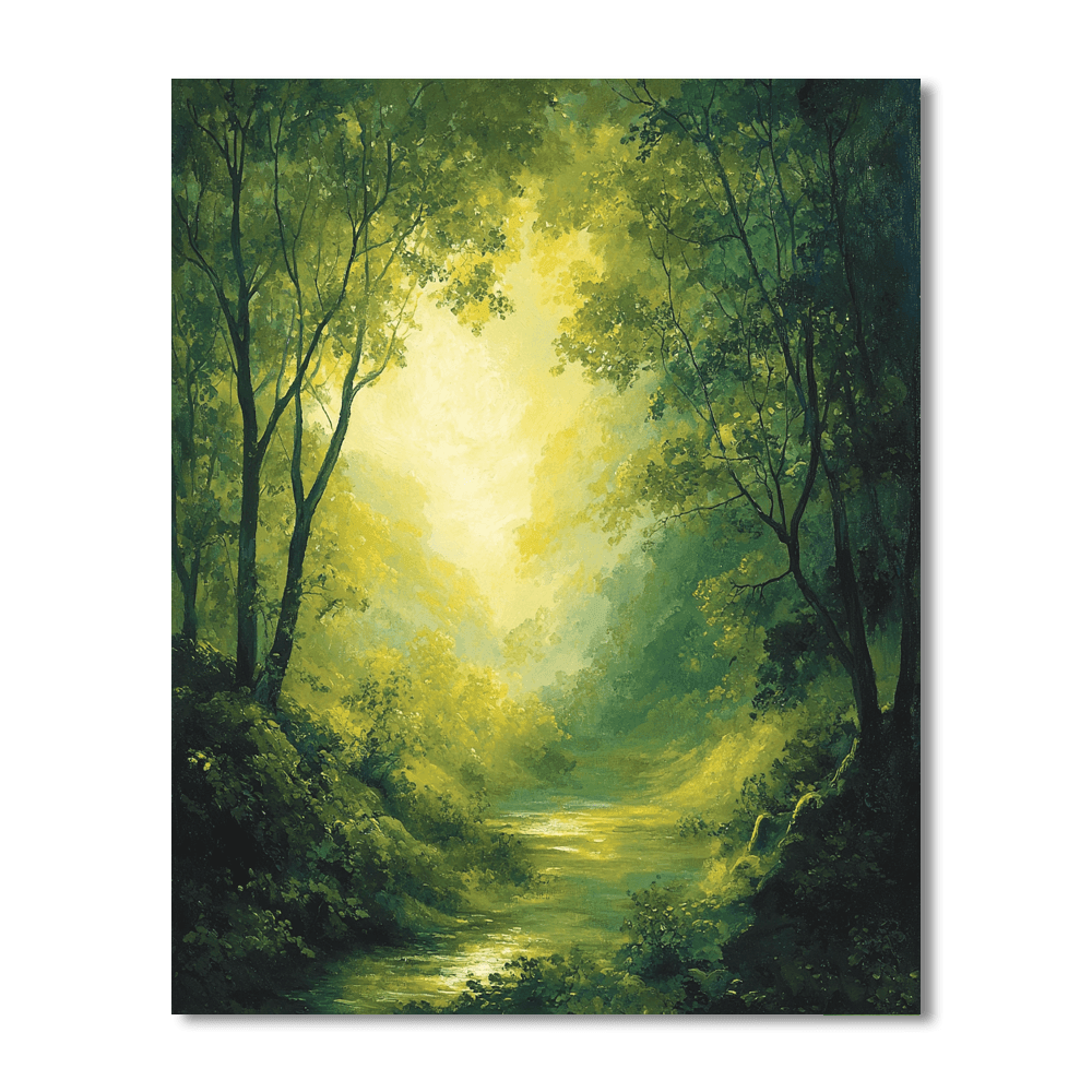 J.M.W. Turner Inspired Mystical Woodland Retreat  Paint By Numbers