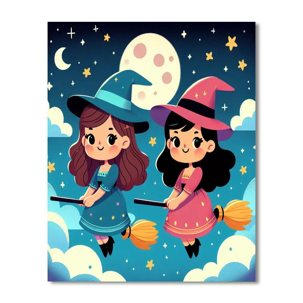 Whimsical Witches Numbered Painting Kits