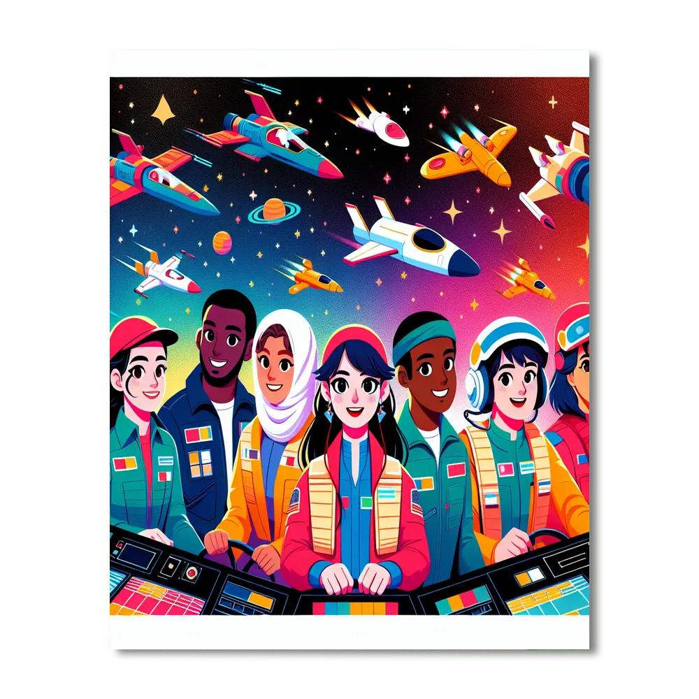 Starship Pilot Training Painting By Numbers Kit