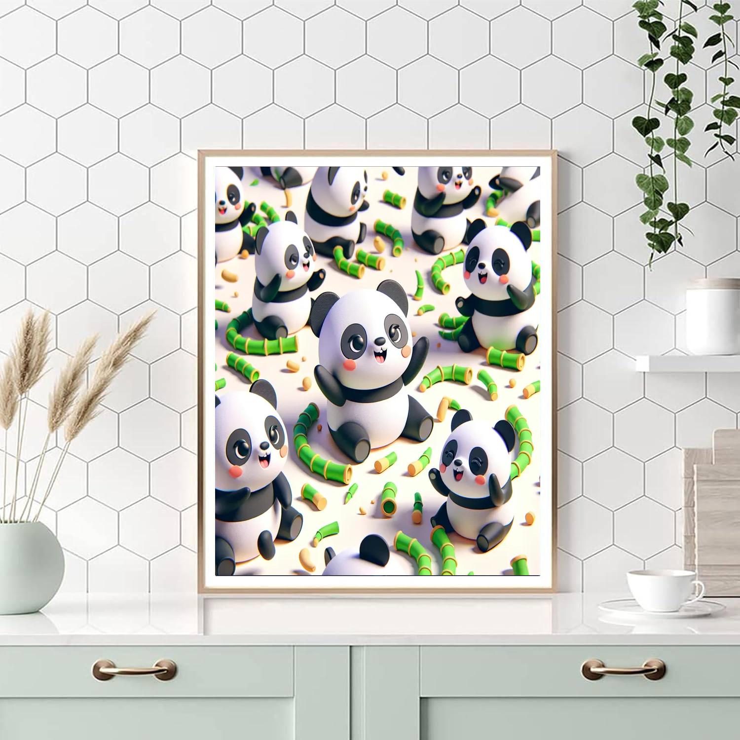 Cheerful Panda Playtime Painting By Numbers Kit