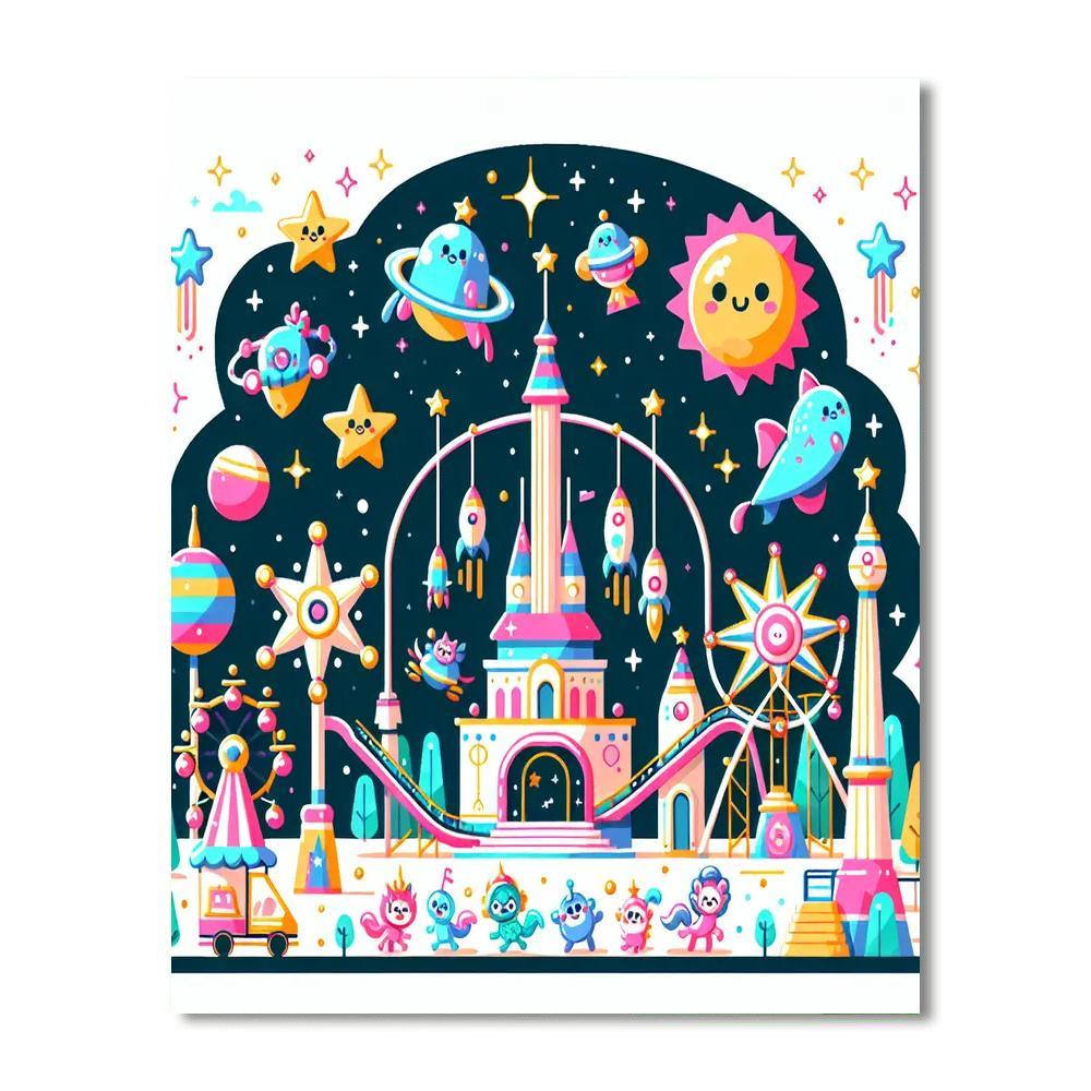Celestial Adventure Park Painting Number Kit